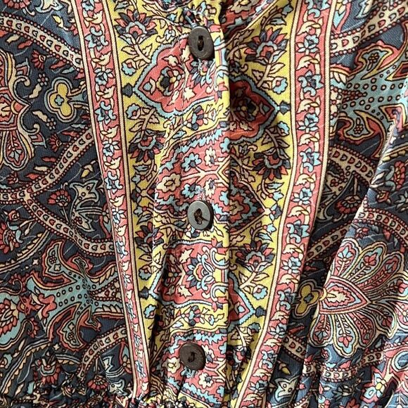NWT Anthropologie Boemo Paisley Tiered Flutter Sleeve Midi Dress Large - Picture 7 of 11